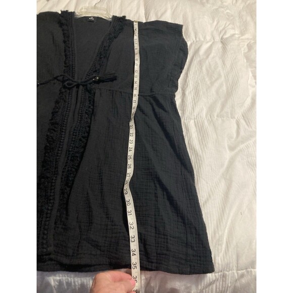 Echo Womens Black Swim Cover Up One Size Lightweight Vacation Pool Beach - Picture 6 of 7